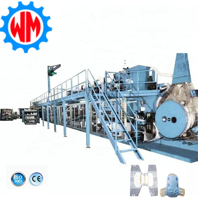 खरीदें 300 पीसी/मिन डायपर उत्पादन मशीन 90% दक्षता वयस्क डायपर मशीन online manufacture