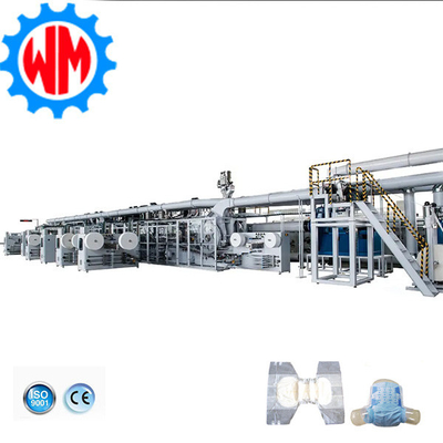 खरीदें 90% दक्षता वयस्क डायपर मशीन फ्लफ पल्प डायपर उत्पादन मशीन online manufacture
