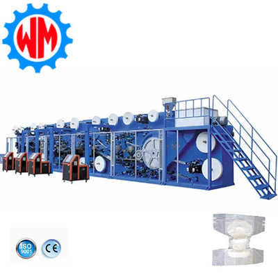 हाई स्पीड एडल्ट डायपर प्रोडक्शन लाइन 250-400 Pieces/Min Intelligent System